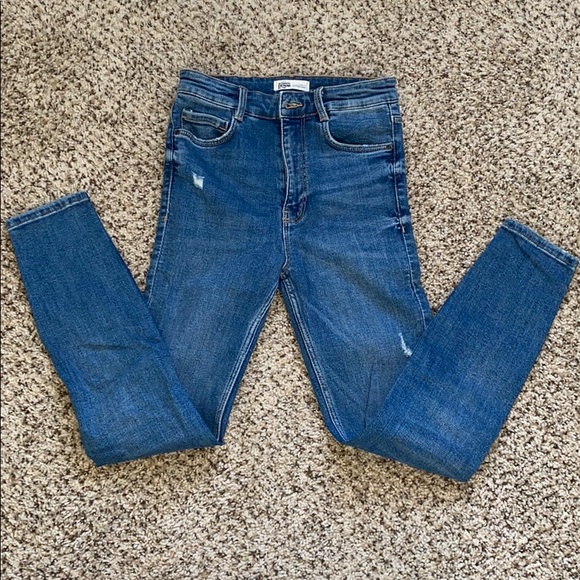 NWOT ZARA high waist skinny jeans by TRF